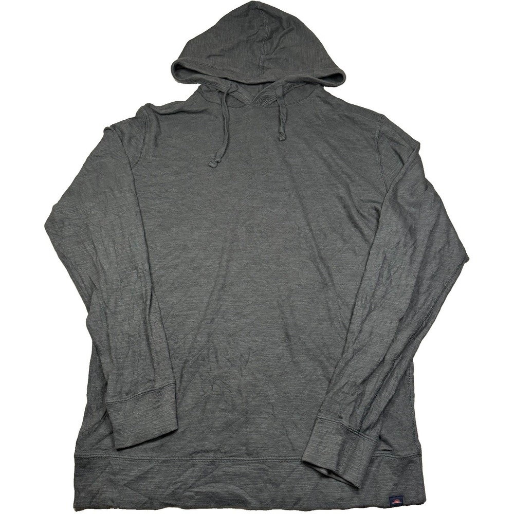 Faherty Gray Organic Cotton Men's Hooded Pullover Sweater Size XL Tall Hoodie